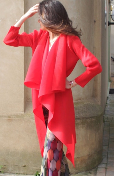 Beatrice Von Tresckow Red Waterfall Crinkle Coat, £298