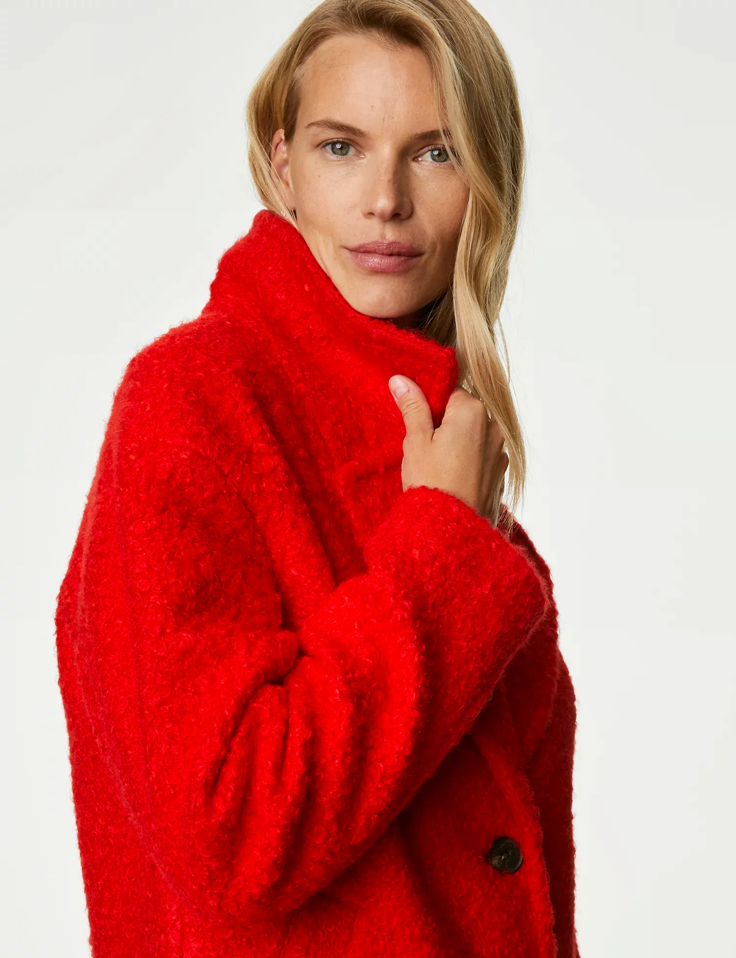 M&S Textured Single-Breasted Coat, £79