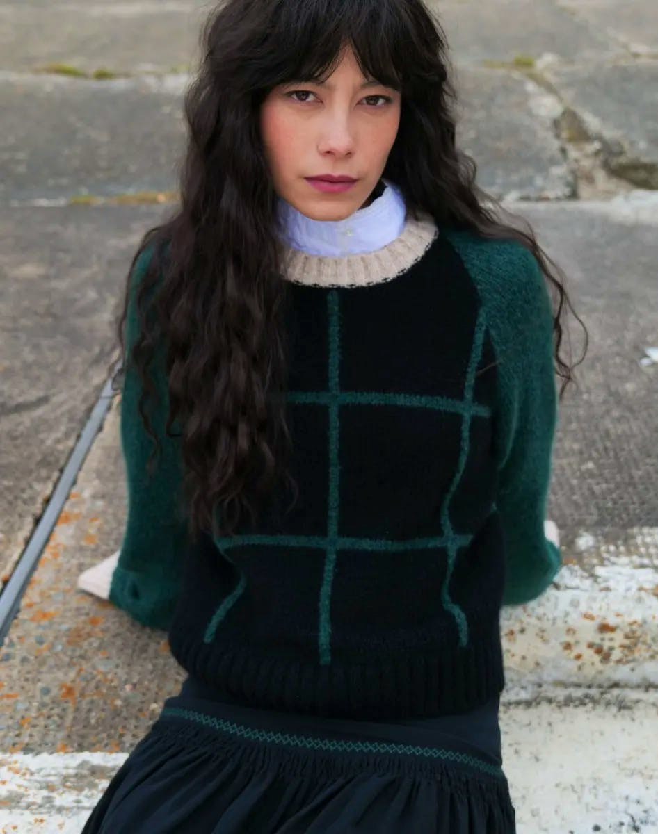 Brora Alpaca Check Jumper, £225