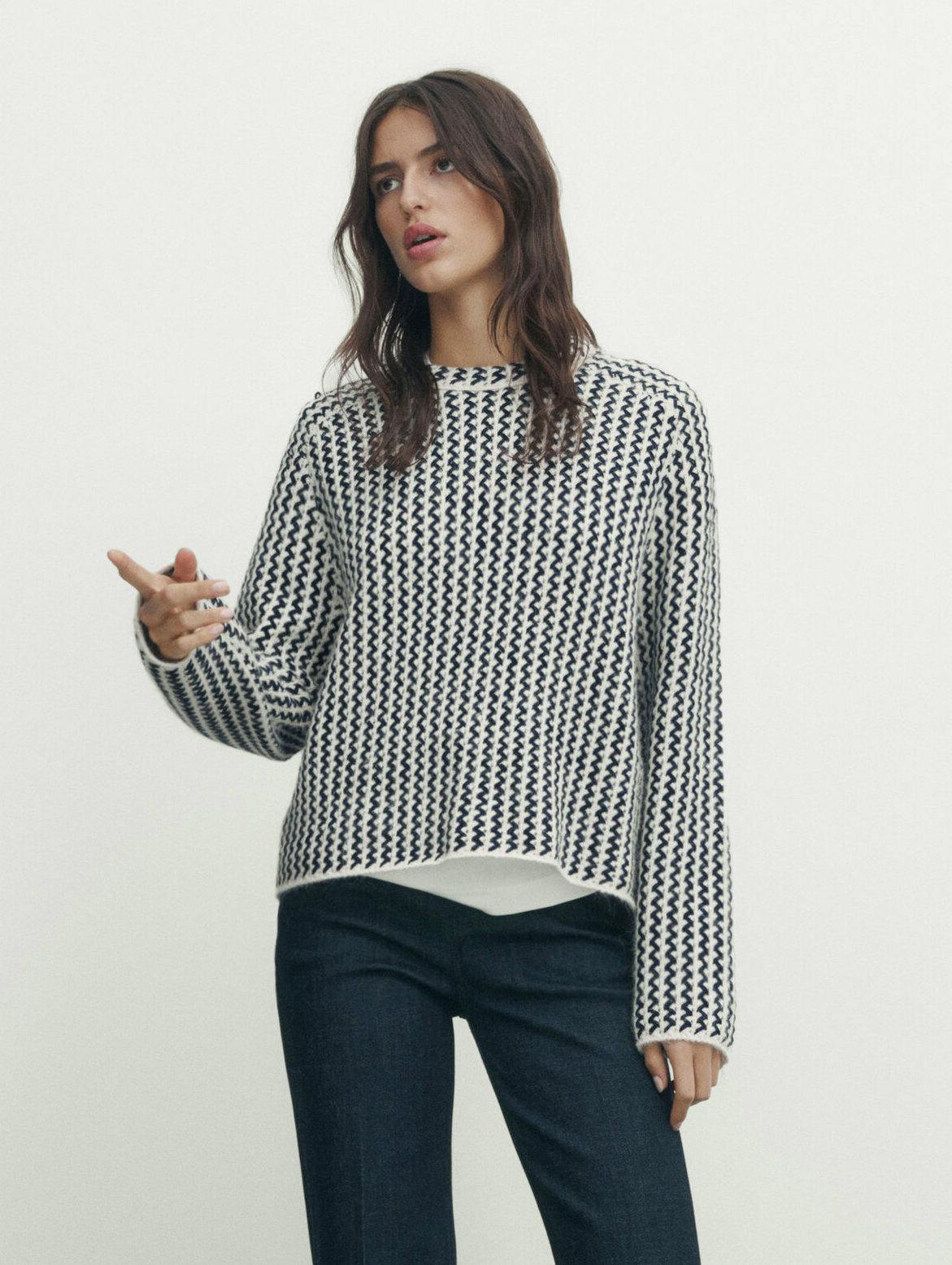 Massimo Dutti Zig Zag Sweater, £119