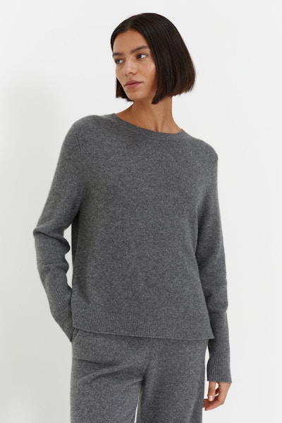 Chinti & Parker Grey Boxy Cashmere Sweater, £295