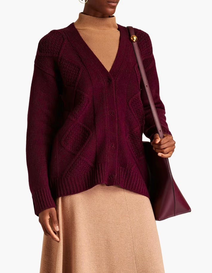 Anthony Thomas Melillo Cable-Knit Wool Cardigan, NOW £222 (Was £389)