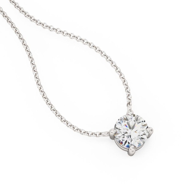 Diamond Pendant A stunning round brilliant cut lab grown diamond pendant in 9ct white gold, from £294