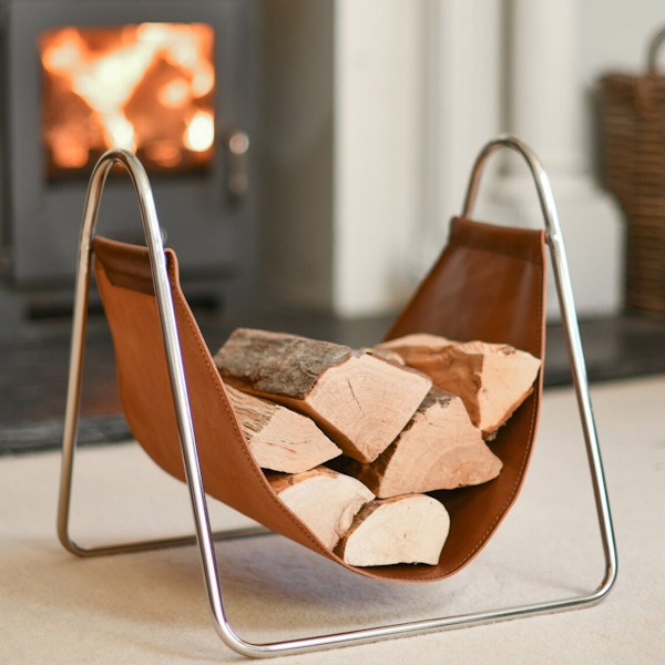 Etsy Contemporary Steel Cradle Style Fireside Log Holder, £80