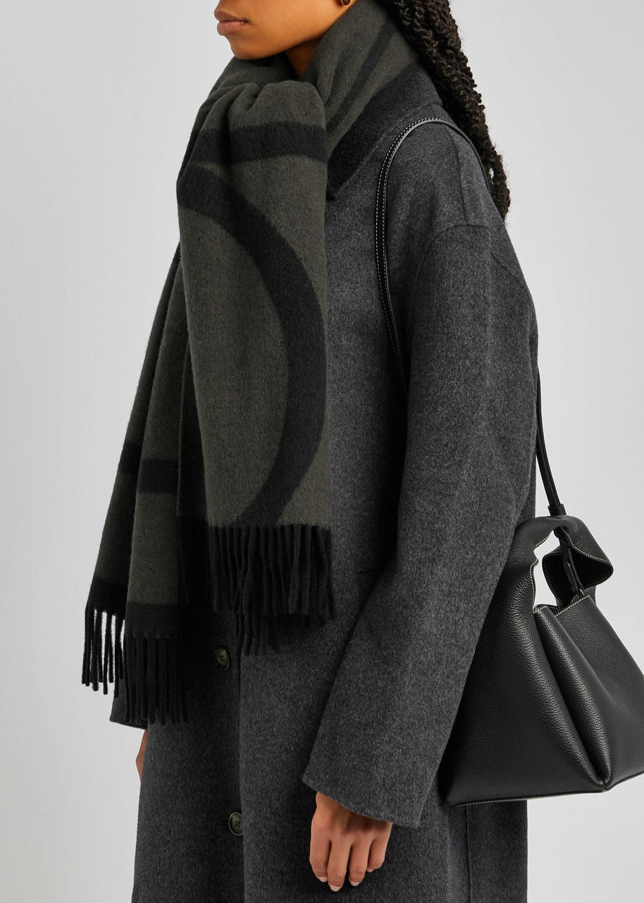 Toteme Logo-Intarsia Wool Scarf, £230