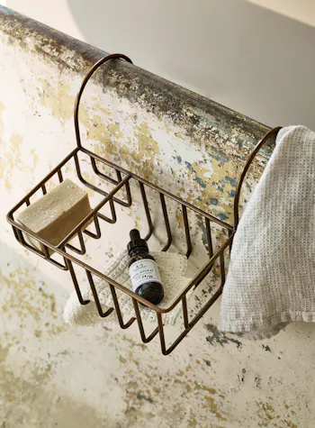 Antique Brass Bilton Bath Caddy