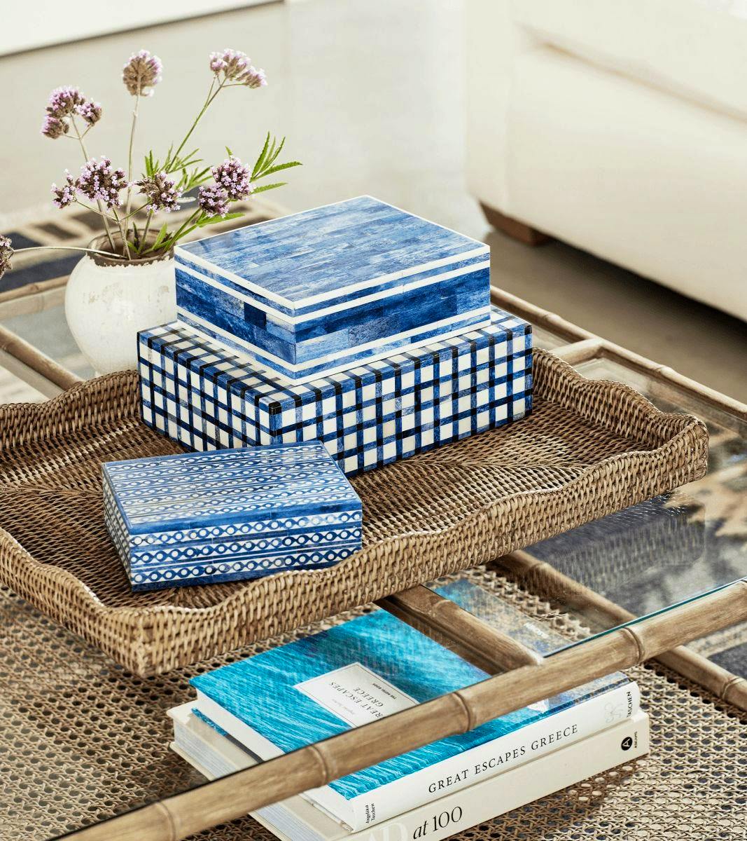 Talasa Rectangular Rattan Tray £110