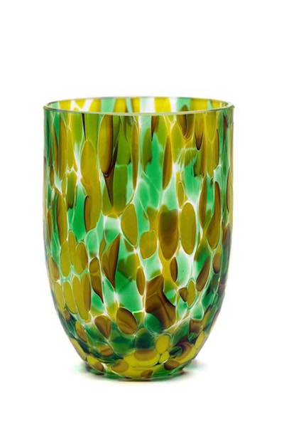 Yellow And Green Confetti Glass Tumbler £22
