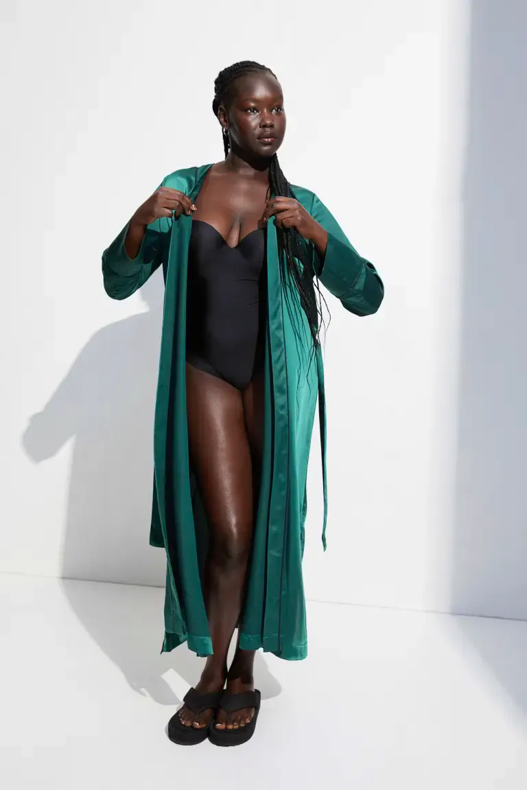 H&M Satin Dressing Gown, £34.99