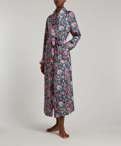 Liberty Elysian Paradise Silk Satin Long Robe, £125 (Was £450)