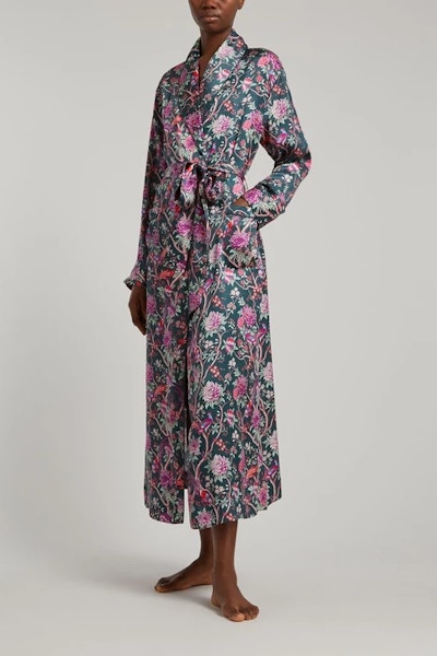 Liberty Elysian Paradise Silk Satin Long Robe, £125 (Was £450)