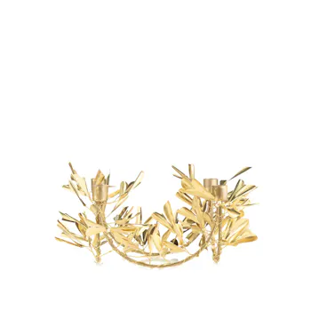 Mistletoe Brass and Fresh Water Pearl Candelabra