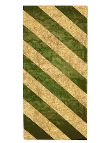 Stripe Linen Tablecloth in Gold and Avocado Green