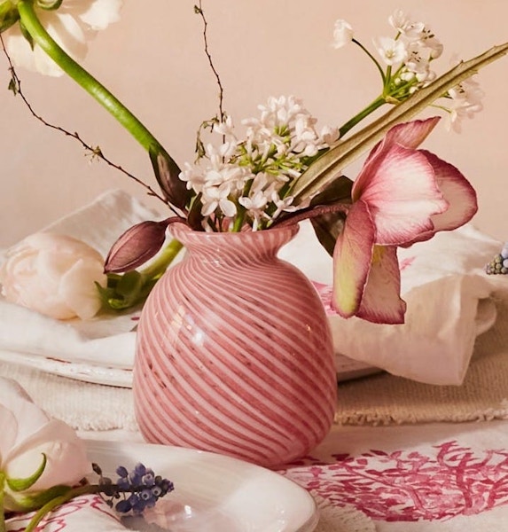 Daylesford Miro Pink Spiral Stripe Vase, £18