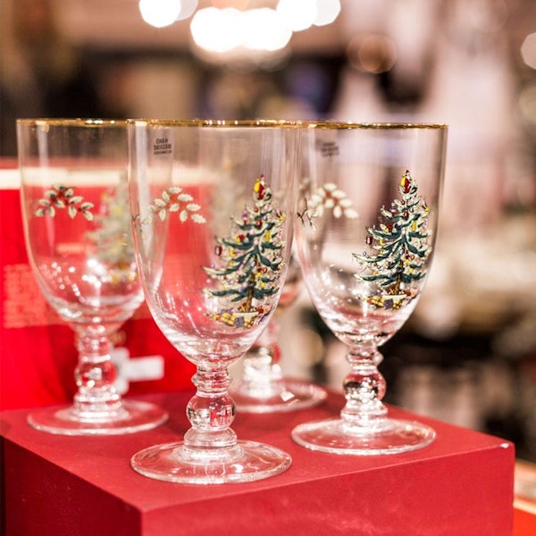 Fortnum & Mason Spode Christmas Tree Goblets, Set of 4, £39.95