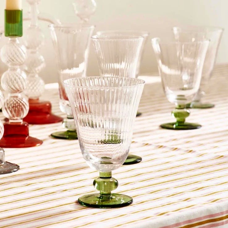 Oliver Bonas Lowes Green Wine Glasses Set of Four, £32.50
