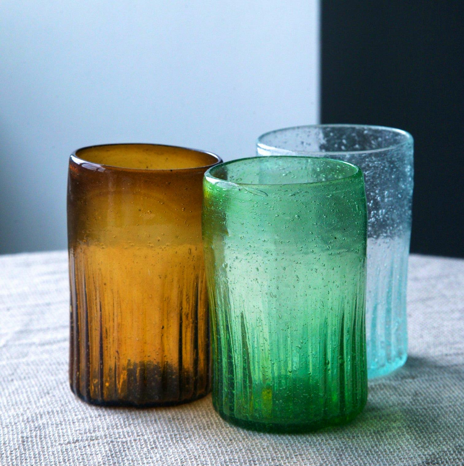 Ishkar Six Ripple Green Tumblers, £98