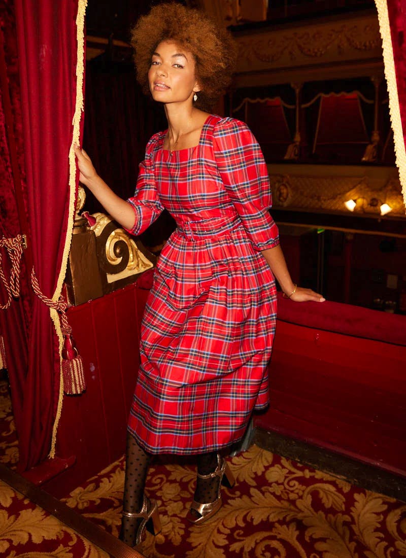 Joanie Gina Tartan Dress, NOW £34 (Was £85)