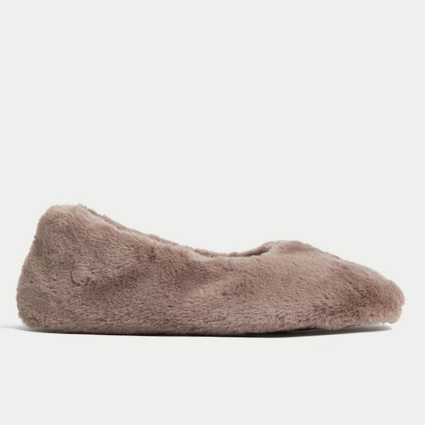 Marks & Spencer Faux Fur Ballerina Slippers with Freshfeet™, £17.50