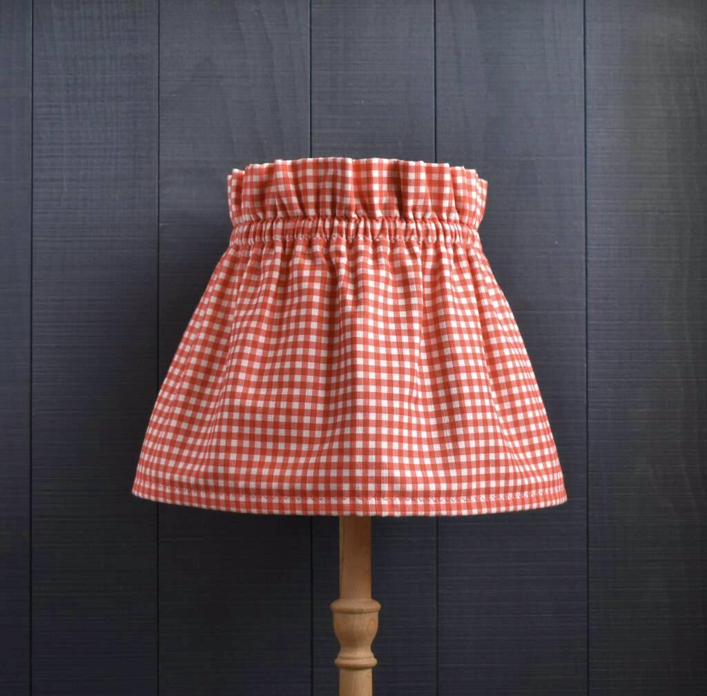 Not On The High Street Dolly Red Gingham Gathered Scrunchie Lampshade, £40