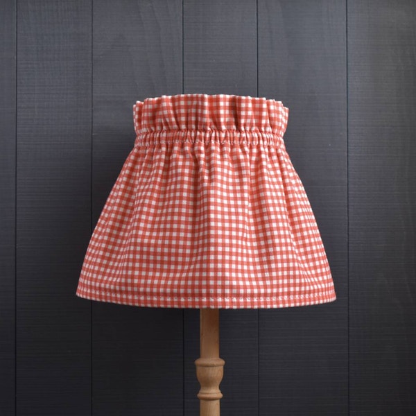 Not On The High Street Dolly Red Gingham Gathered Scrunchie Lampshade, £40