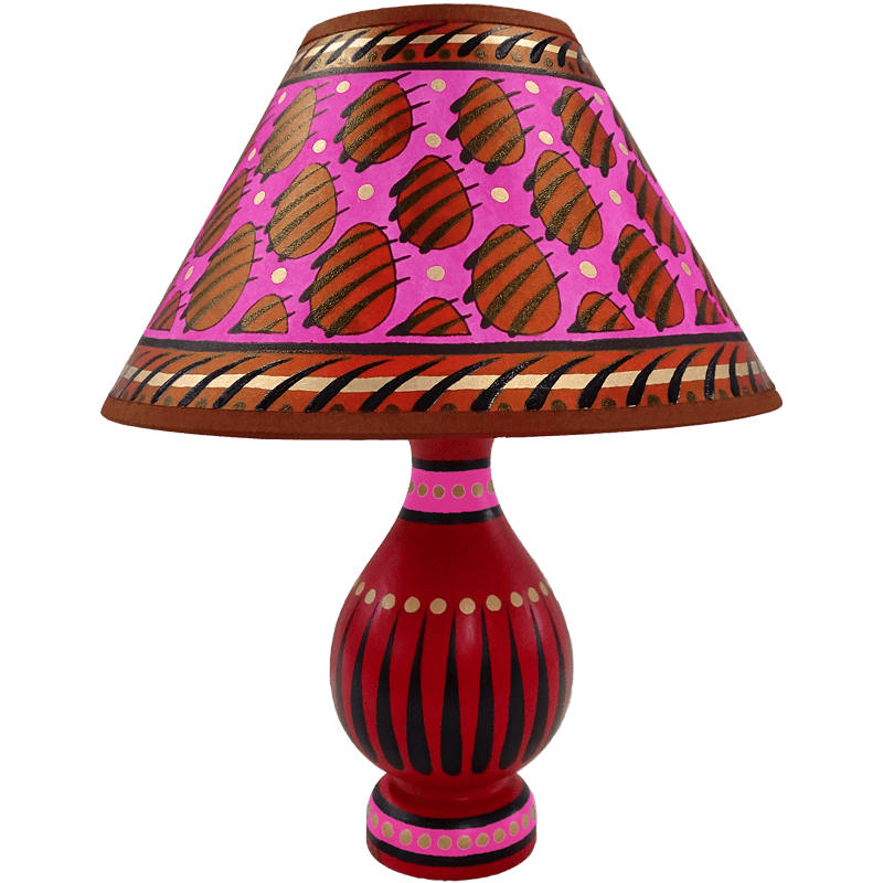 Cressida Bell Paw Print Vase Lamp - Red Gold, £168