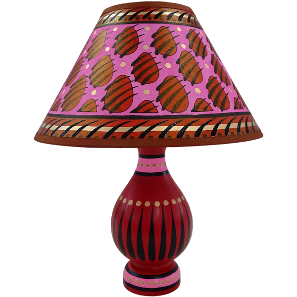 Cressida Bell Paw Print Vase Lamp - Red Gold, £168