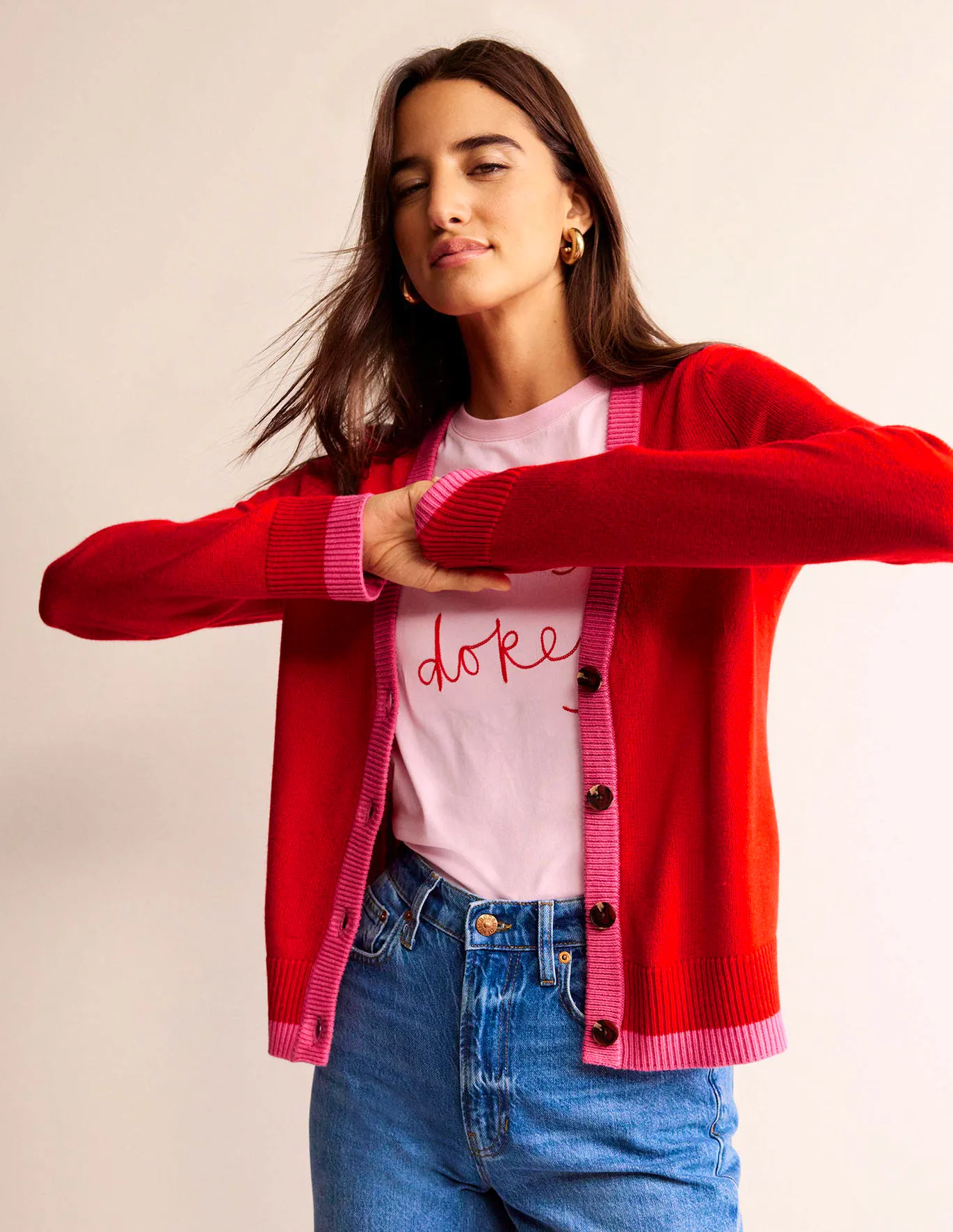 Boden Alma Contrast Trim Cardigan, £90