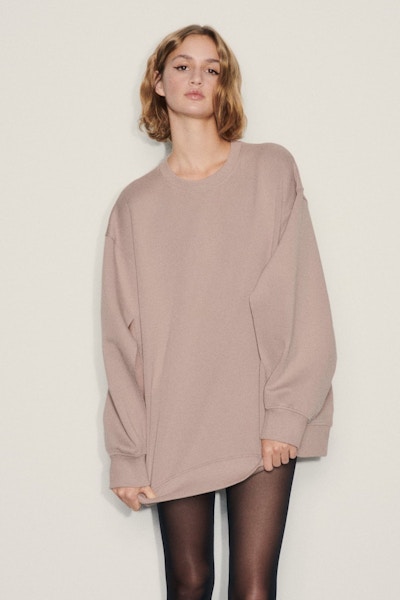 Zara Oversize Interlock Sweatshirt With Opening Detail, NOW £19.99 (Was £29)