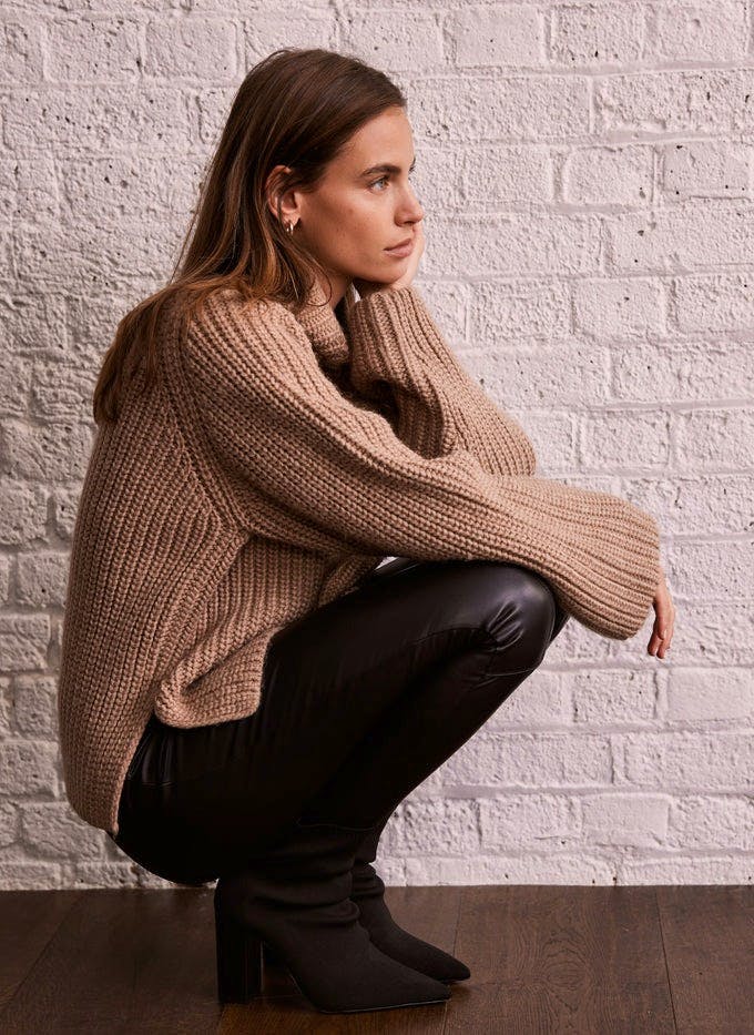 Mint Velvet Camel Chunky Knit Jumper, £99