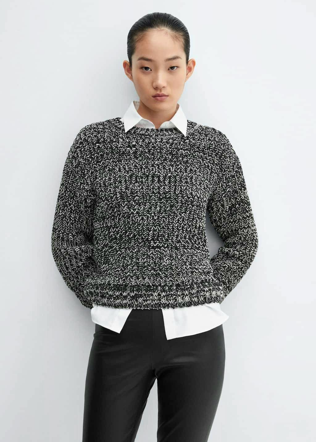 Mango Mottled Round-neck Sweater, £49.99, NOW £29.99