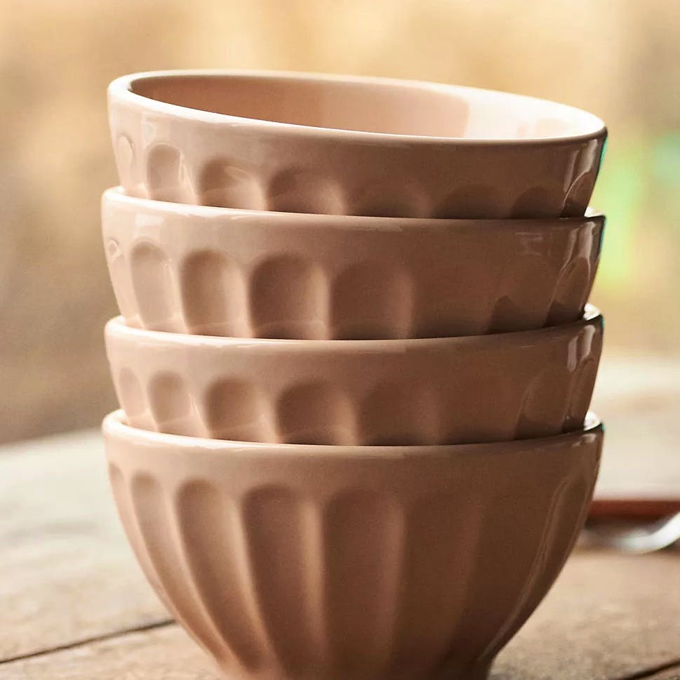 Anthropologie Amelie Latte Cereal Bowls, Set of 4, £24