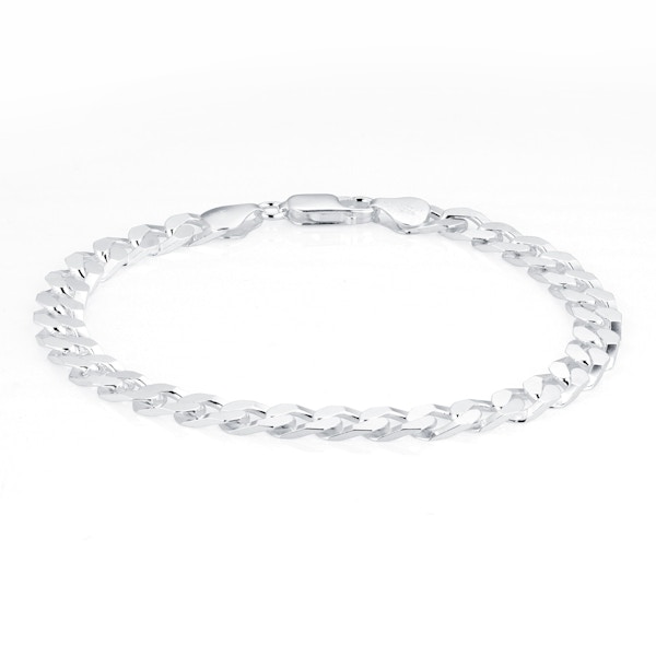 Sterling Silver Mens 8 Inch Square Link Curb Bracelet £40 (was £60)