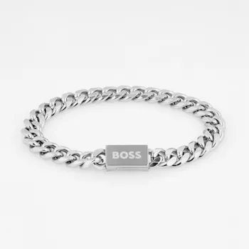 Boss Stainless Steel Chain Link Bracelet