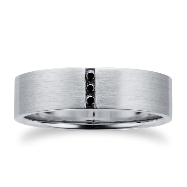 Men's Platinum 0.04ct Black Treated Diamond Wedding Ring £1,250