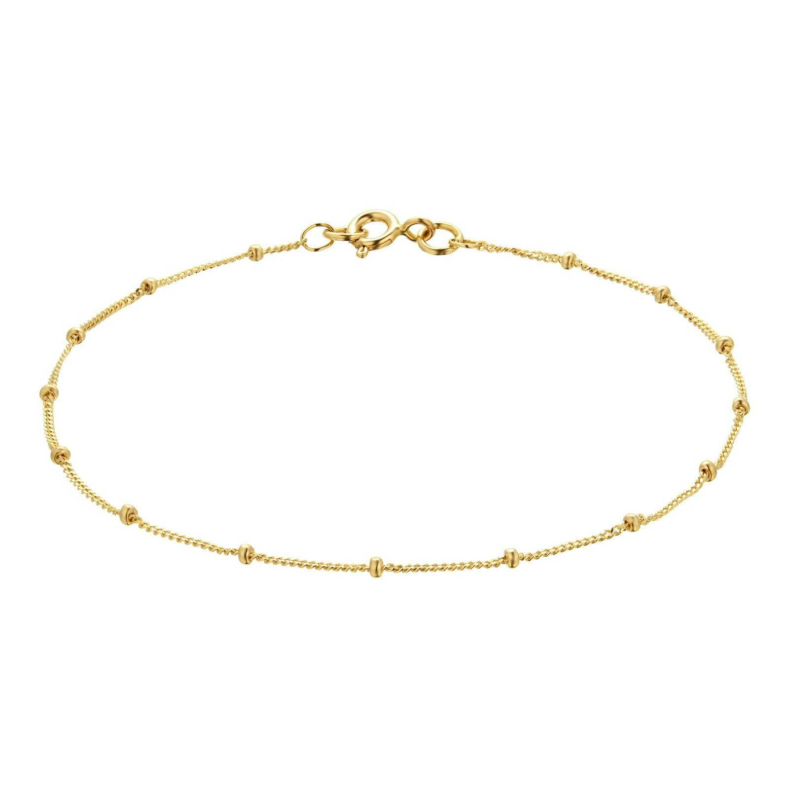 9ct Yellow Gold Beaded Chain Bracelet £75