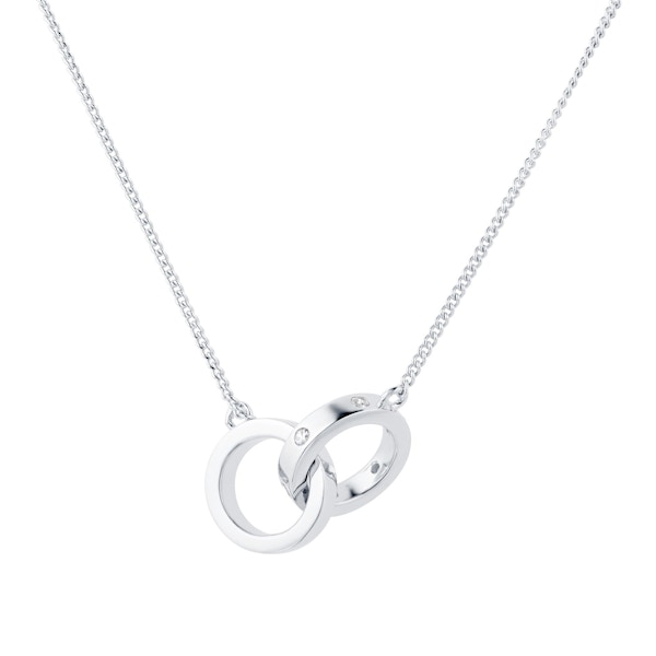Silver Cubic Zirconia Station Necklace £60