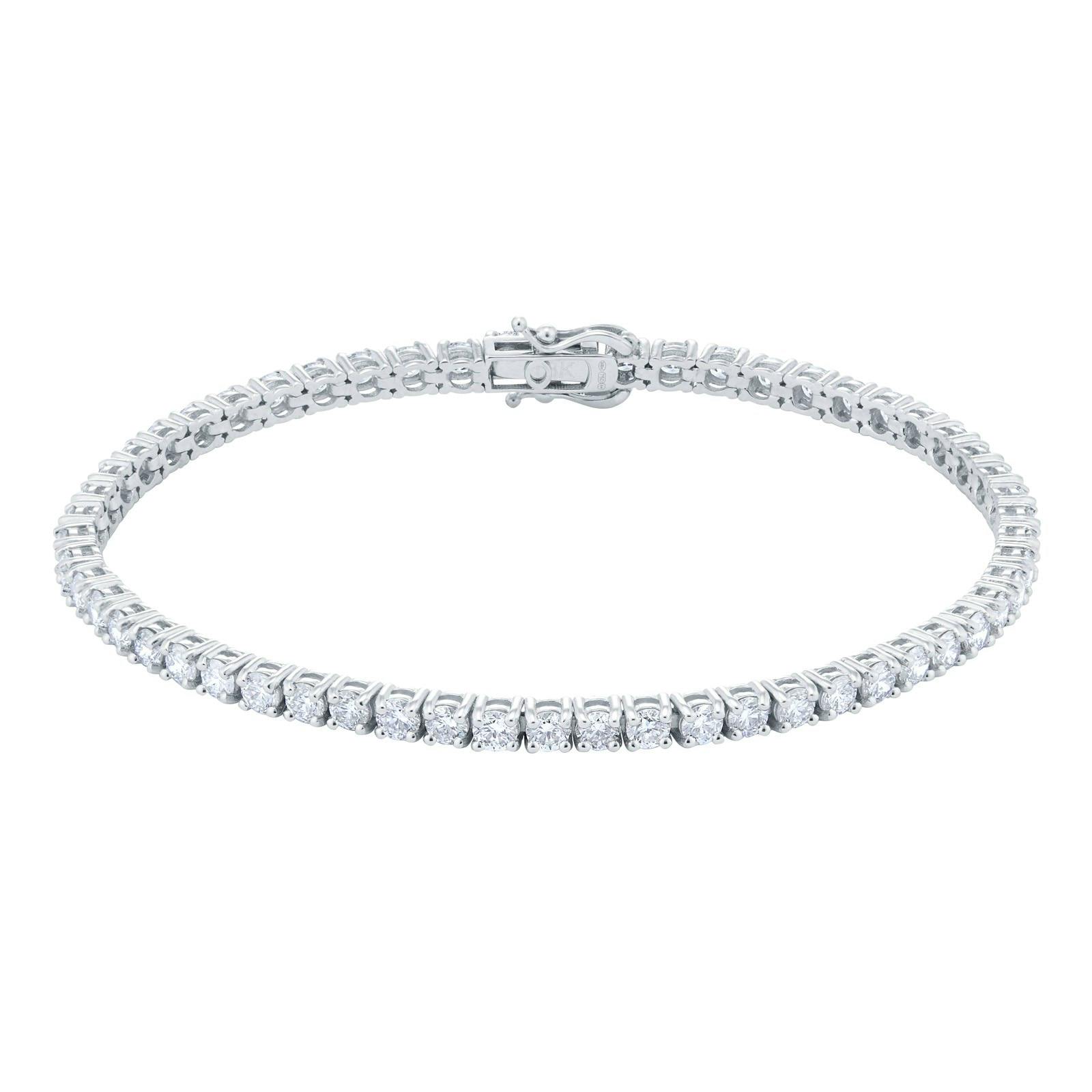 Mappin & Webb 18ct White Gold 5.00cttw Diamond Line Bracelet £6,500 (Was £9,500)