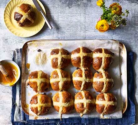 Hot Cross Buns Get in practise to wow vegan friends this Easter with this plant-based twist on the spring favourites. <I>BBC Good Food</I>