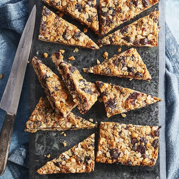 Almond & Cranberry Granola Bars Perfect for pack-lunch boxes, these fruity granola bars will be a lunchtime favourite. <I>Delicious Magazine</I>