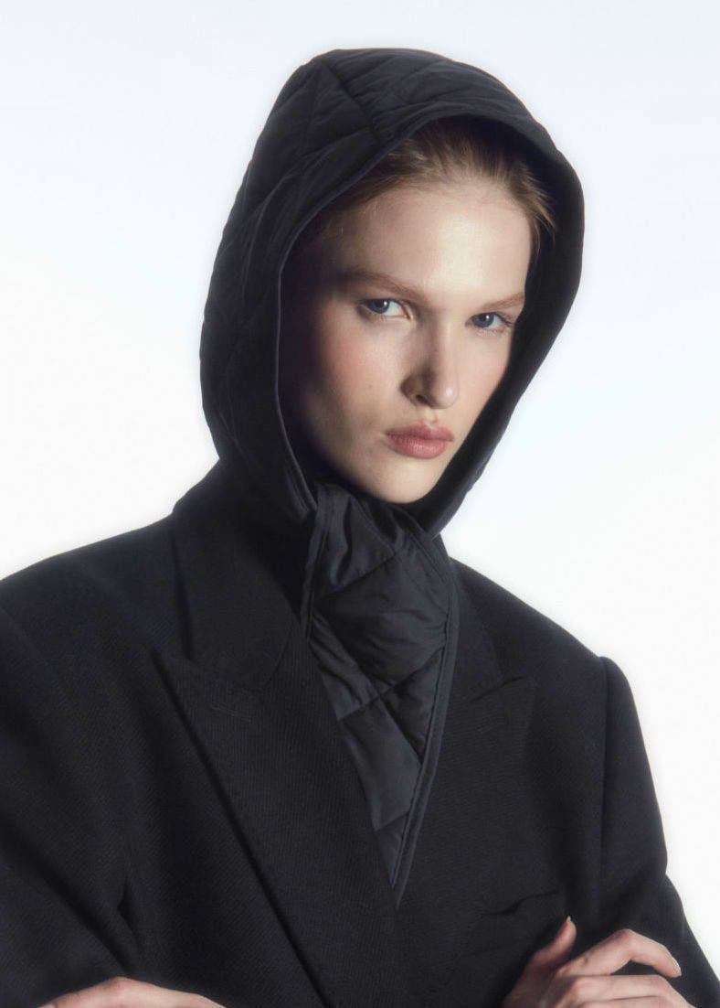 COS Quilted Tie-Front Hood, £35