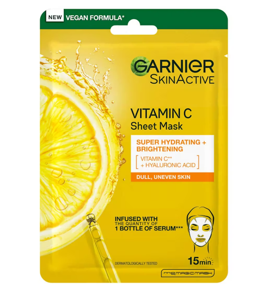 Garnier Brightening Vitamin C Sheet Mask, £3.50