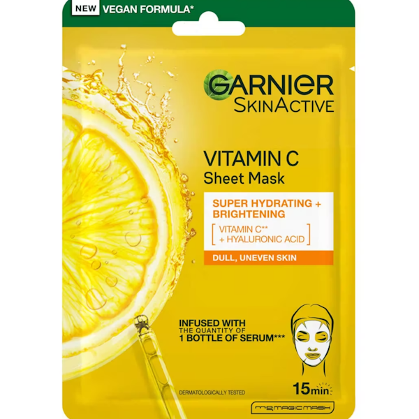 Garnier Brightening Vitamin C Sheet Mask, £3.50