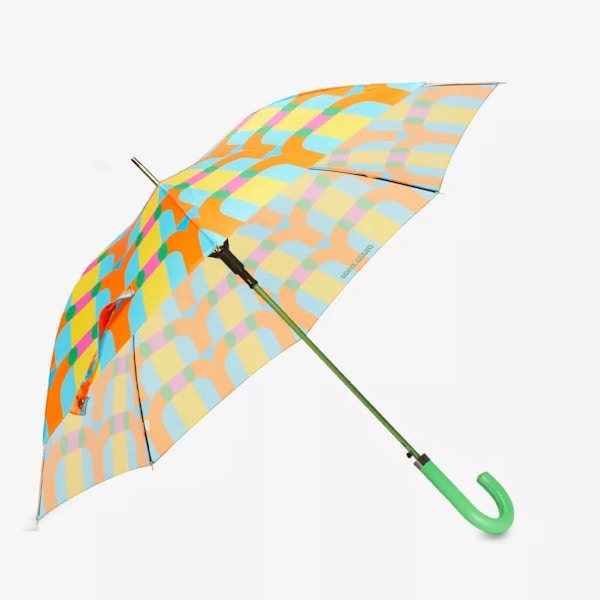 Yinka Ilori Orun Graphic-Print, Wooden-Handle Woven Umbrella, £65