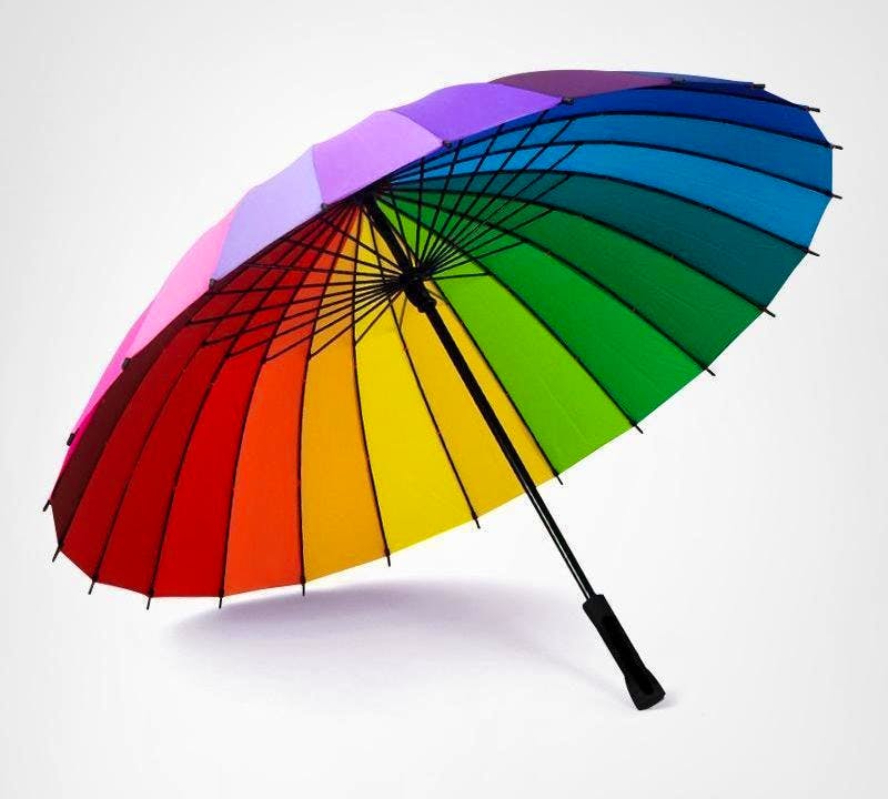 The Brolly Store Rainbow Umbrella, £36.99