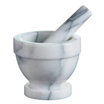 White Marble Mortar and Pestle