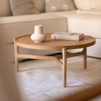 Alyasa Oak Coffee Table, Diameter 74cm