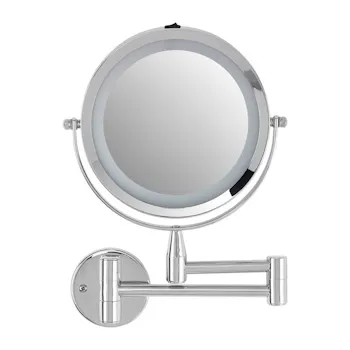 Extending LED Wall Mirror in Chrome