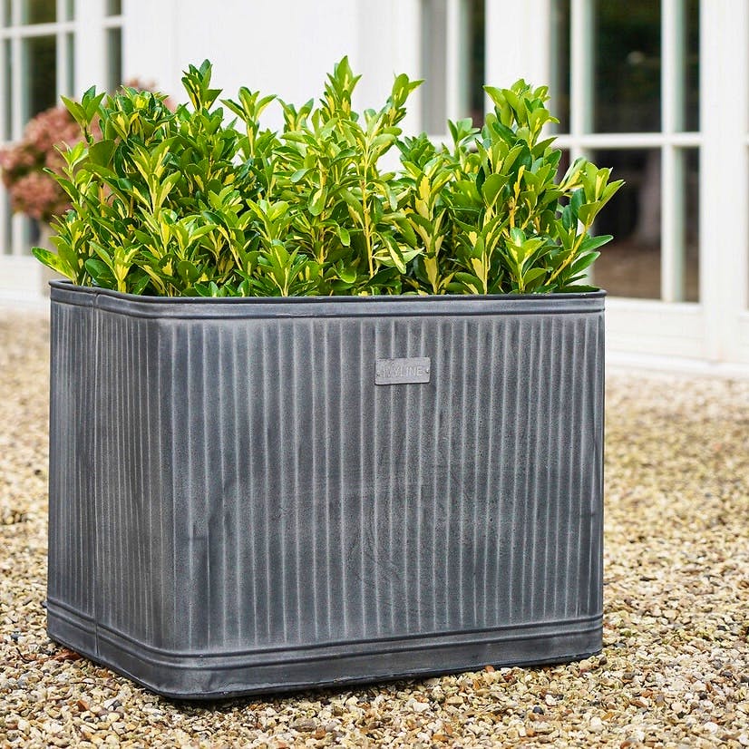 Outdoor Hampton Rectangular Galvanised Metal Planter 38cm £99