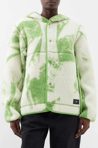 Y–3 Abstract-Jacquard Fleece Hooded Jacket, £349
